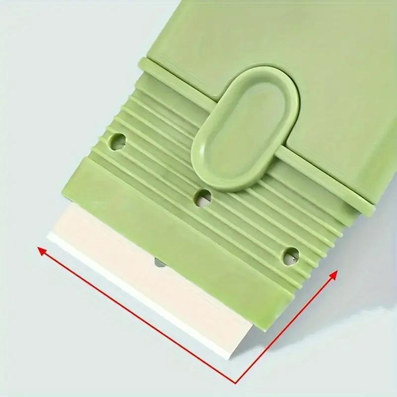 1pc Mini Spatula with Protective Cover Compact Portable Double-Ended Wall Ceramic Cleaner Tile Scraper Multifunctional Cleaning Tool