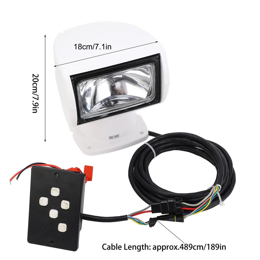 12V 100W Boat, Marine Srchlight Truck S Marine Car Srch Lights Light Remote Control Outdoor Lamp
