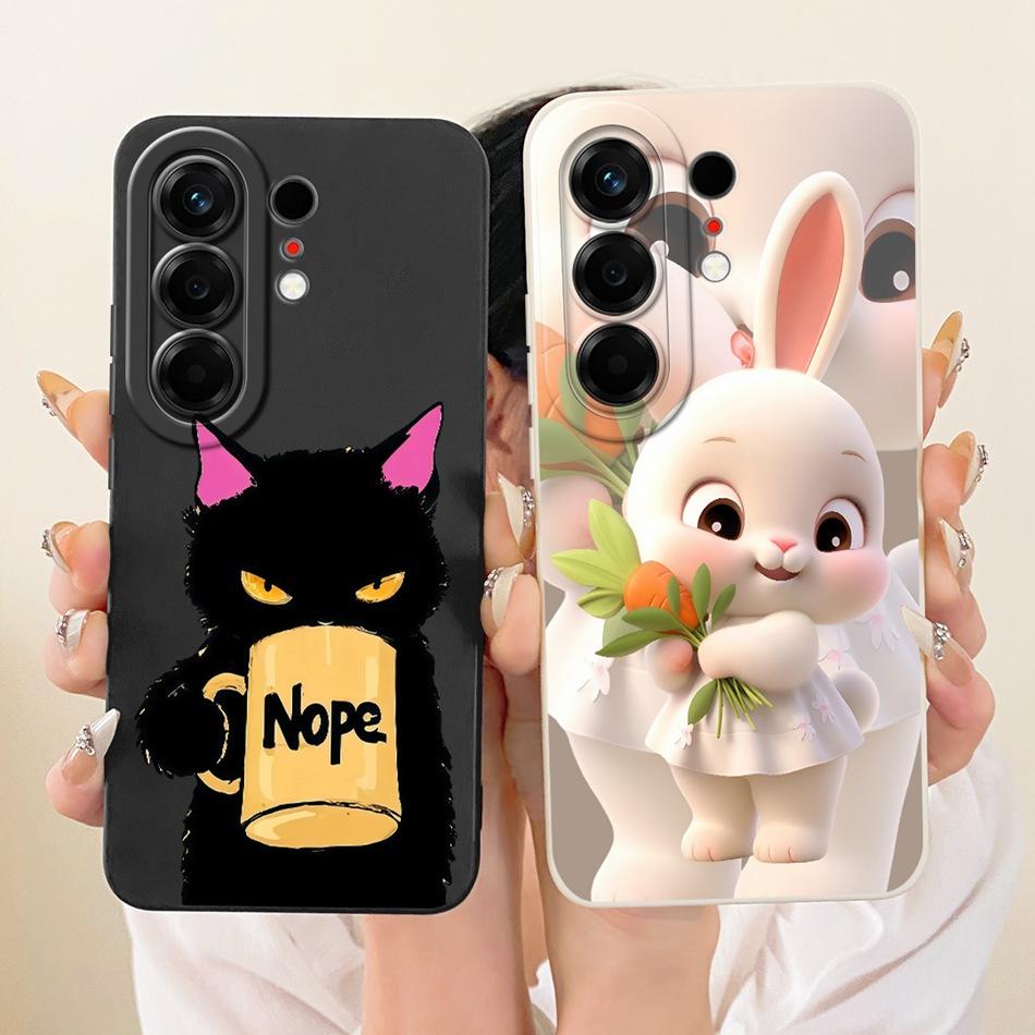 For Tecno Camon 50 4G 2026 Cute Cat Flower Cartoon Phone Case For Tecno Camon50 4G Shockproof Soft Silicone Covers Bumpers