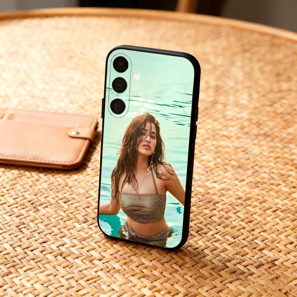 

J-Janhvi K-Kapoor Dhadak Debut Phone Case For Samsung A73,72,71,53,52,51,22,91,80, Soft Black Cover Samsung a13 5g