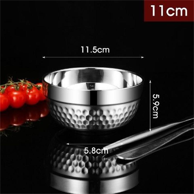 

1 шт. креативная миска для риса из нержавеющей стали 304, корейская двухслойная теплоизоляция, миска для салата из лапши Рамен, кухонная утварь