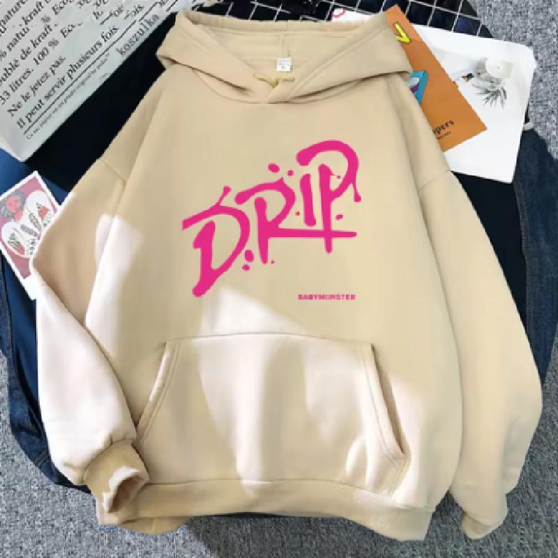 

Babymonster Album Drip Hoodie 2025 Retro Women/men Harajuku Aesthetic Hoodies Unisex Autumn Winter Pullover Sweatshirt Vintage XL