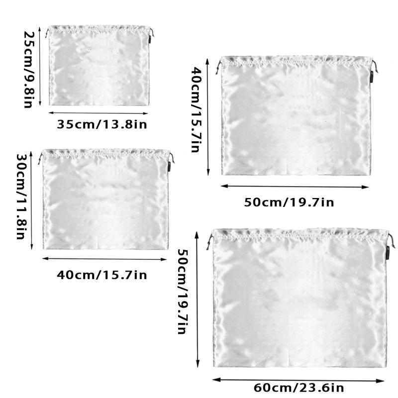 Silk Cloth Dust Bags Fashion Dustproof Travel Drawstring Pouch Thick Dust Cover Storage Bags Handbags