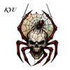 Dark Aesthetic Room Accents Halloween Wind Chime Skull Spider Suncatcher, Double Side Printed Acrylic Window Tiffany Style Stained Glass Effect