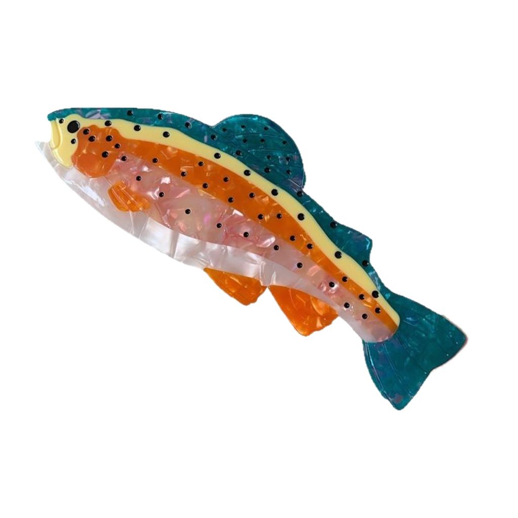 Colorful Acetate Fish Hair Claw Clip for Women with Strong Grip and Life Like Designs for Daily Wear Theme Occasion