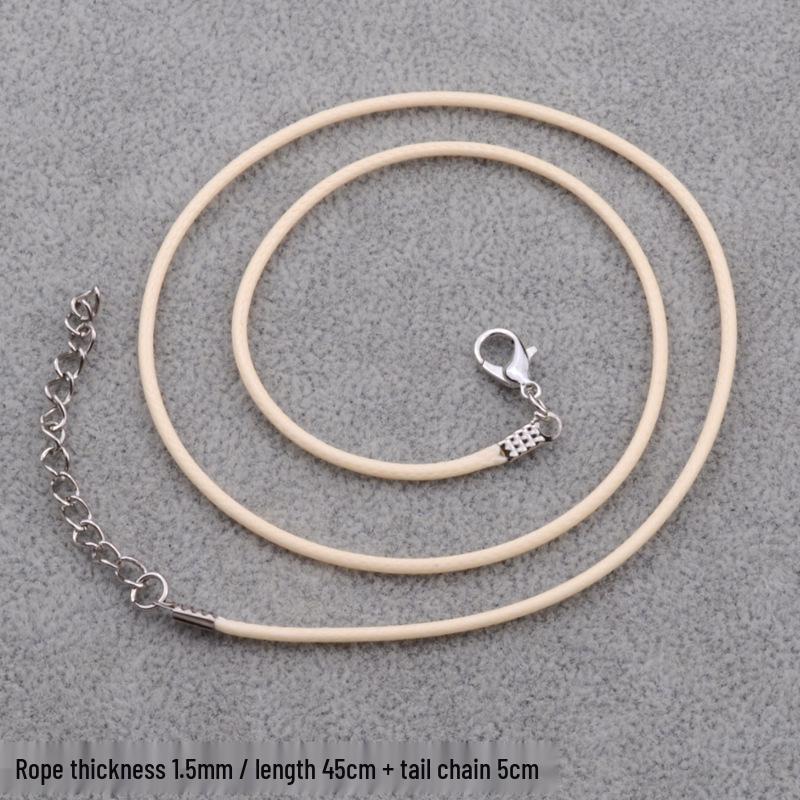 Leather Cord Black Necklace DIY Pendant, 2.0mm Thick Wax Rope Necklace Accessories