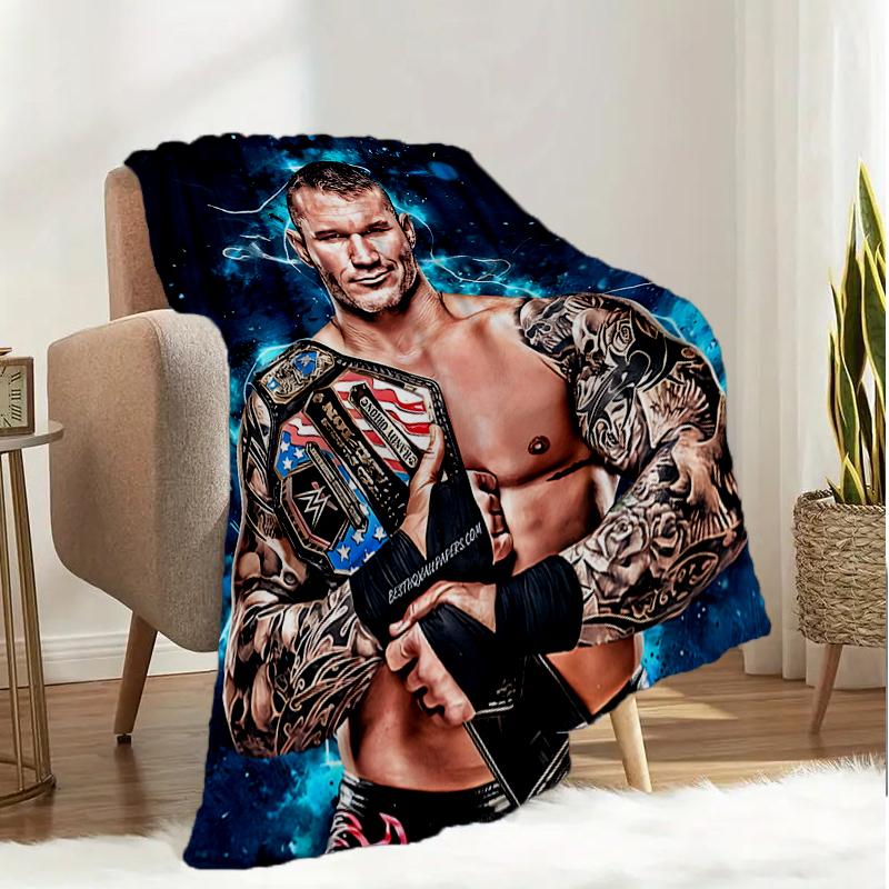 Wrestling Champion With Wwe Title Blanket Lightweight Ideal Bedding Blanket Perfect for Travel, Living Rooms, Offices, Sofas, Fan Christmas Gift