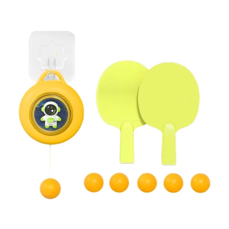 Hanging Table Tennis Training Self Workout Table Tennis Exerciser Set, Pingpong Trainer Pingpong Sparring Device 1 жёлтый