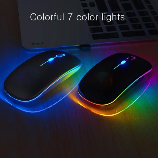 2.4G Wireless Bluetooth-compatible LED Mice USB Ergonomic Gaming Mouse for Laptop Computer