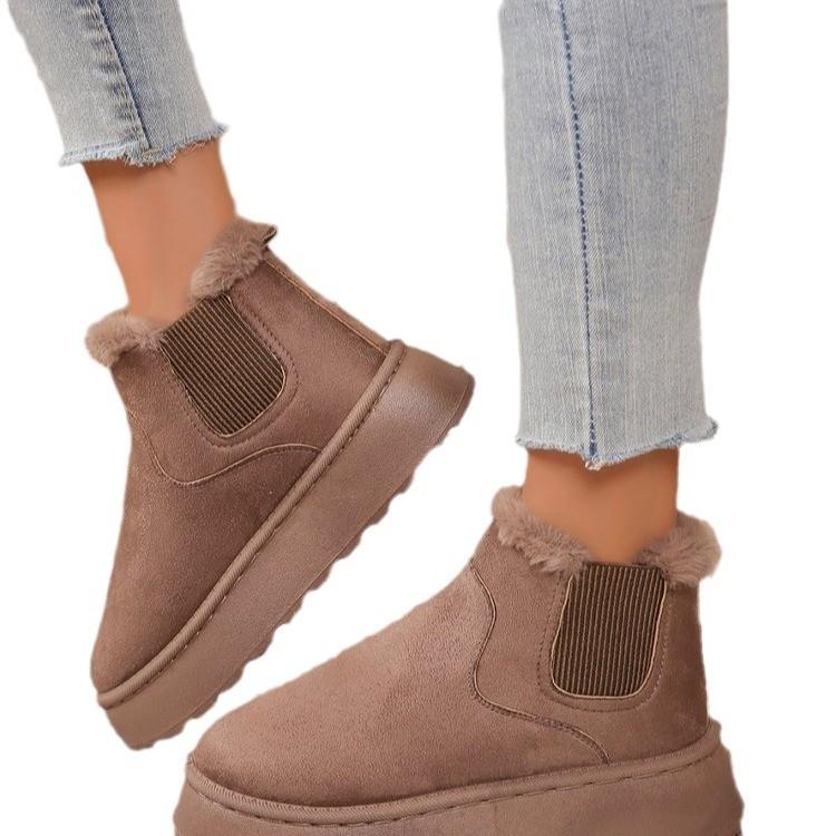 Foreign Trade Large Size Thick-soled Snow Boots Women's 2025 Winter New Velvet Thickened Warm Snow Boots Women's Casual Versatile
