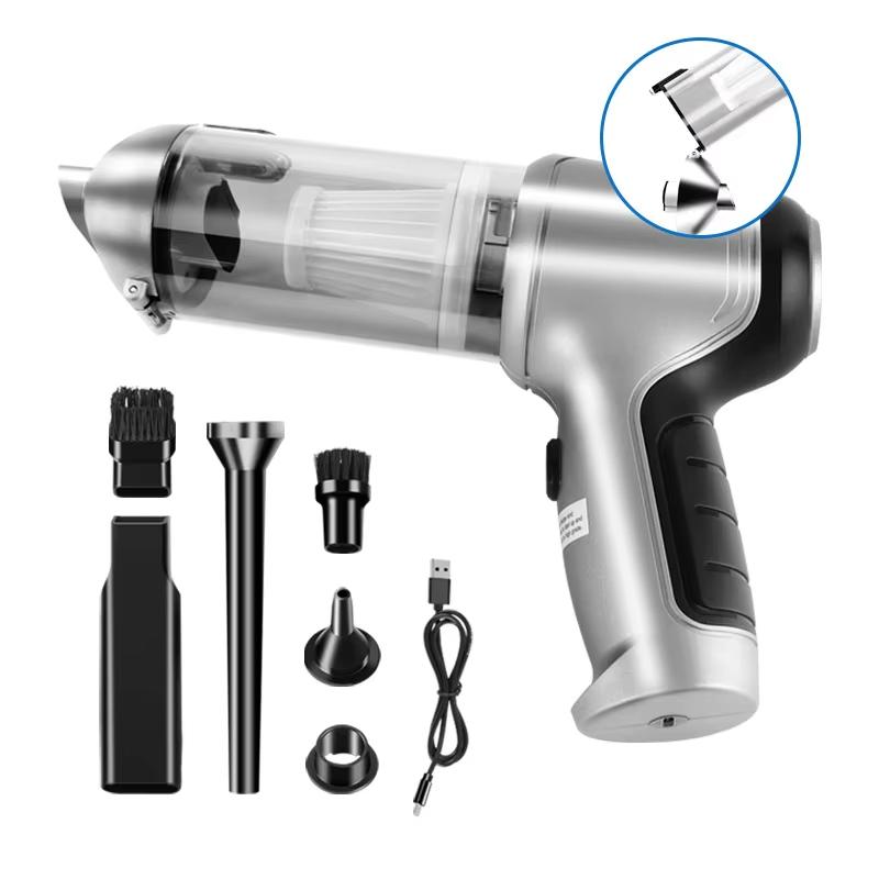 

Автомобильный пылесос 638000Па Беспроводной Бесщеточный Мини Ручной Уборочная Машина Мощный Портативный Воздуходувка Пылесос для Автомобиля Дома серебряный серый