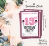 Darling Souvenir White Birthday Invitation Card Printable Fill or Write In Blank Invites Party Supplies Pack Of 28 5 x 7