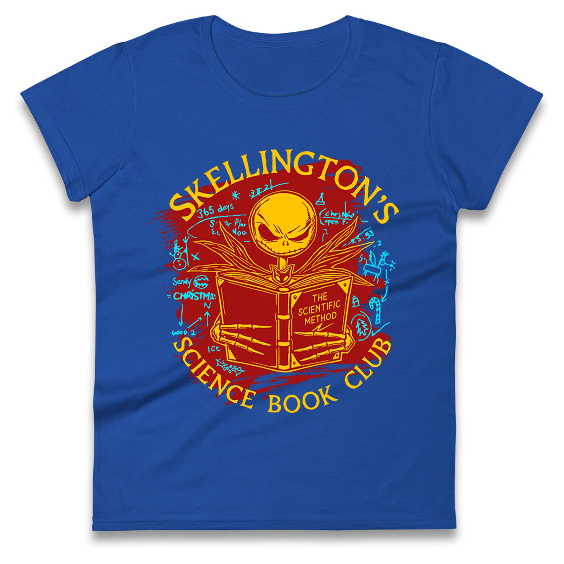 Jack Skellington Science Book Club Womens T Shirt Mens Tops Tees Unisex Halloween Top XL
