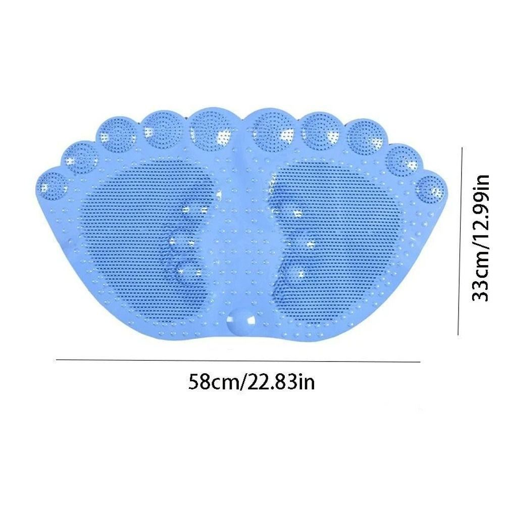 Covor de baie antiderapant cu ventuză, în formă de deget de la picior, pentru masaj, flexibil, pentru cadă de baie