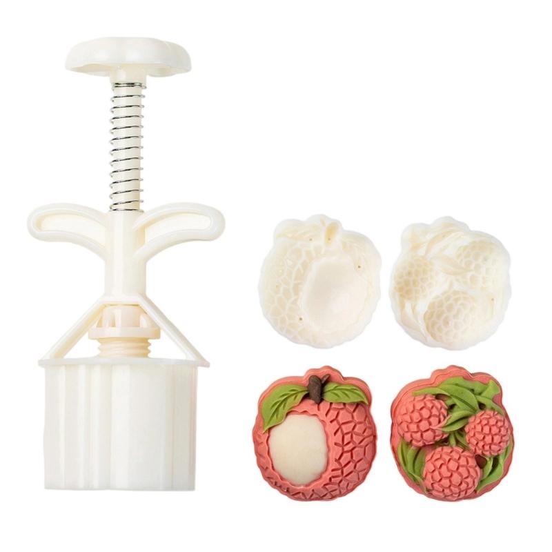 Lychee Pattern Mooncakes Press Delicate Embossing Mooncakes Molds Lychee Pattern Treat Stamps for Baking Lover