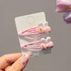 5 Stück Mädchen Haarspange Cartoon Hase Stern Dekor Haarspange Keine Kopfhaut Seitenpony Haarspange Kindliche Haaraccessoires