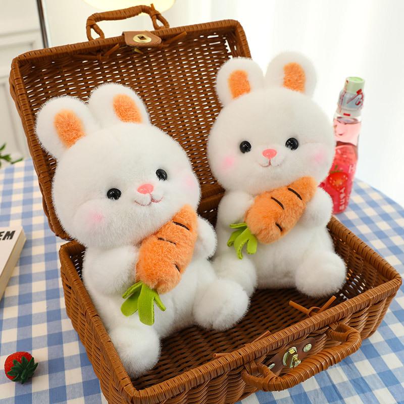 Grab Doll Machine Doll Rabbit Plush Toy Cute Carrot Little White Rabbit Doll Girl Sleeping Pillow Gift