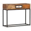Golden Console Table 90 x 30 x 75 cm Solid Reclaimed Wood