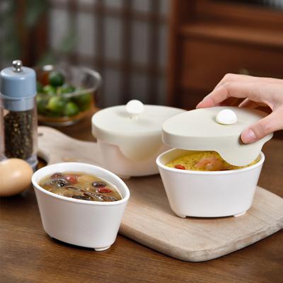 Keramikschüssel für gedämpfte Eier, Haushaltsschüssel für gedämpfte Hühnereiersuppe, spezielles Geschirr mit Deckel, Tasse für geschmorte Eier, kleine Schüssel für zusätzliche Lebensmittel
