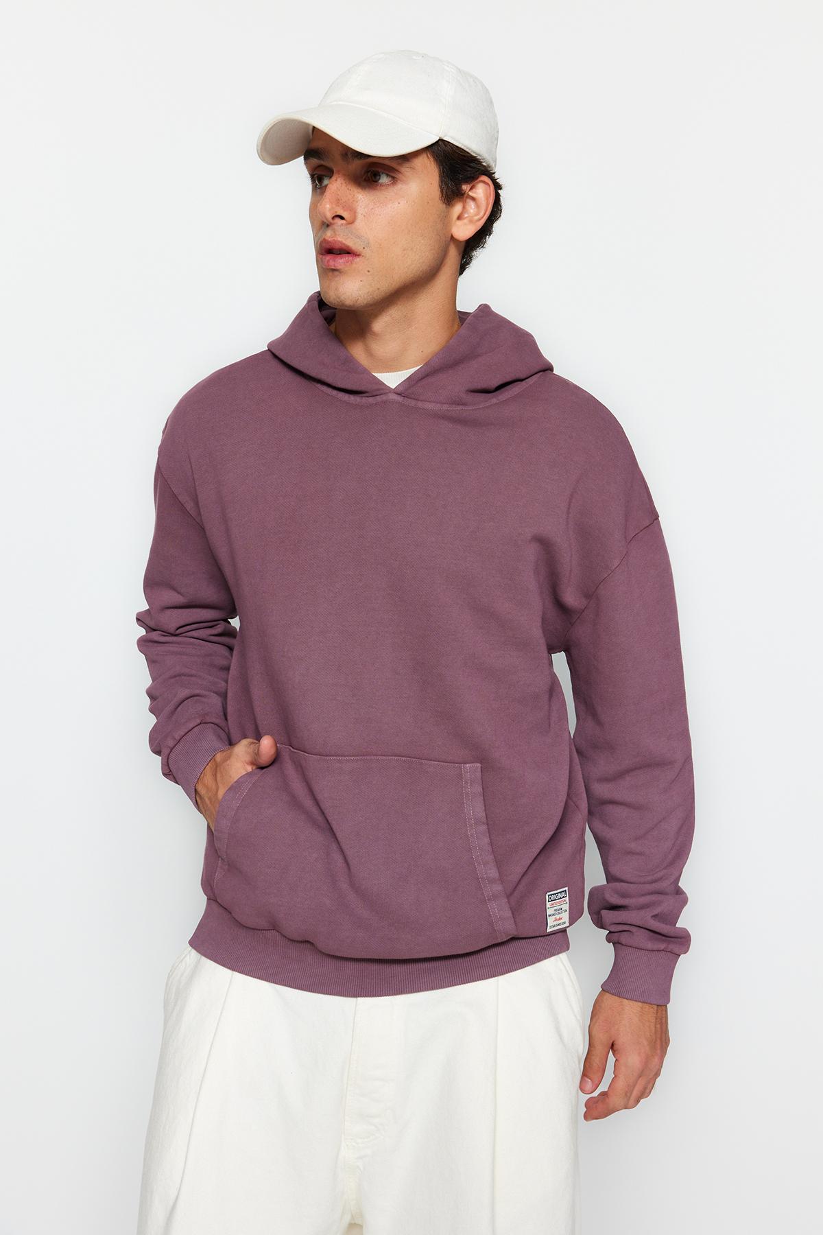 Толстовка - Темно-синий - Свободный крой