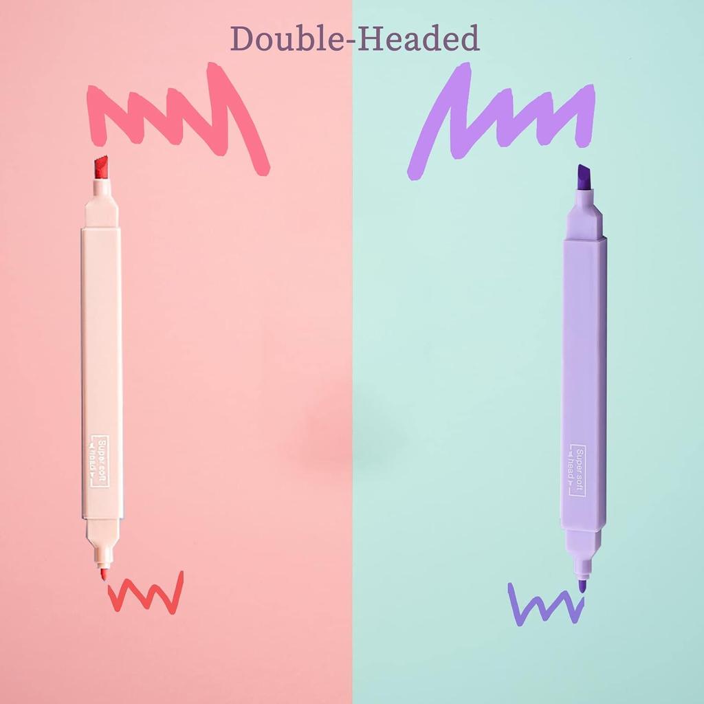 12 Stück ästhetische, süße Textmarker, Bibel-Pastell-Textmarker und Stifte, kein Ausbluten, Textmarker in verschiedenen Farben für Schulbedarf und Büro