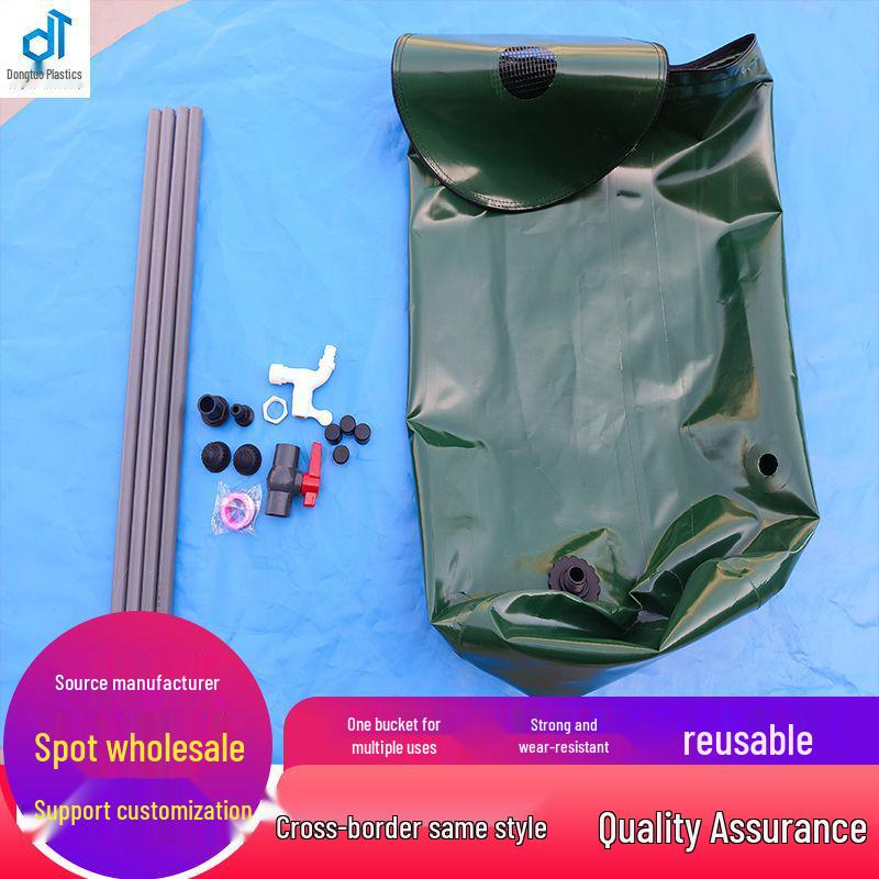 Foldable PVC Outdoor Rainwater Collection & Storage Bucket for Gardening & Car Wash