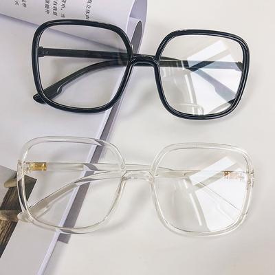 Brille mit großem Rahmen, Internet-Promi-Trendy Anti-Blaulicht-Spiegel, koreanischer Stil, Straßenfotografie, flacher Spiegel, Nahaufnahmebrille