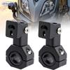 2x Aluminum Alloy Clamp Bracket Driving Fog Auxiliary Light Mounting 360 Degree Adjustment Horizontal Bull Bar Mounting Bracket