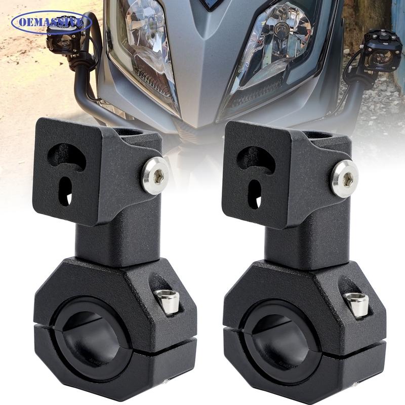 2x Кронштейн-зажим из алюминиевого сплава для крепления противотуманных фар 360-градусная регулировка Горизонтальный кронштейн для крепления на бампер
