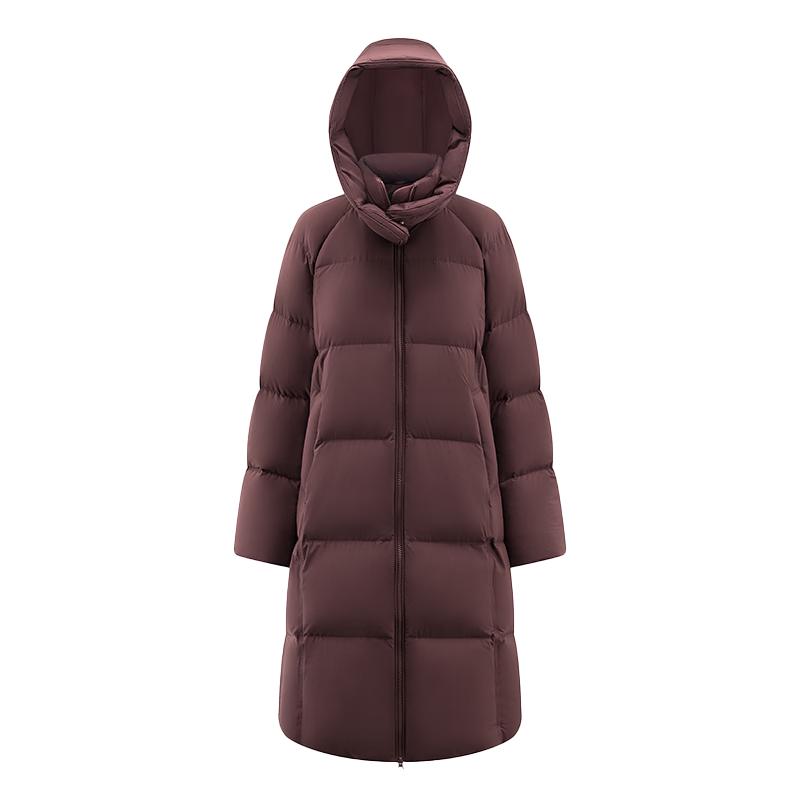 Aolaiyi Women's 2025 Winter Puff Long Hooded Duck Down Jacket