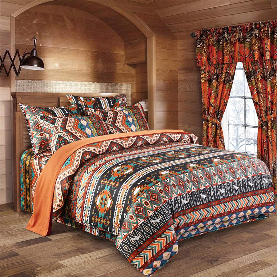 Bohemian Mossaic Ethnic Vintage Bed Linen Set King Queen Full Twin Size Duvet/Doona Cover Set