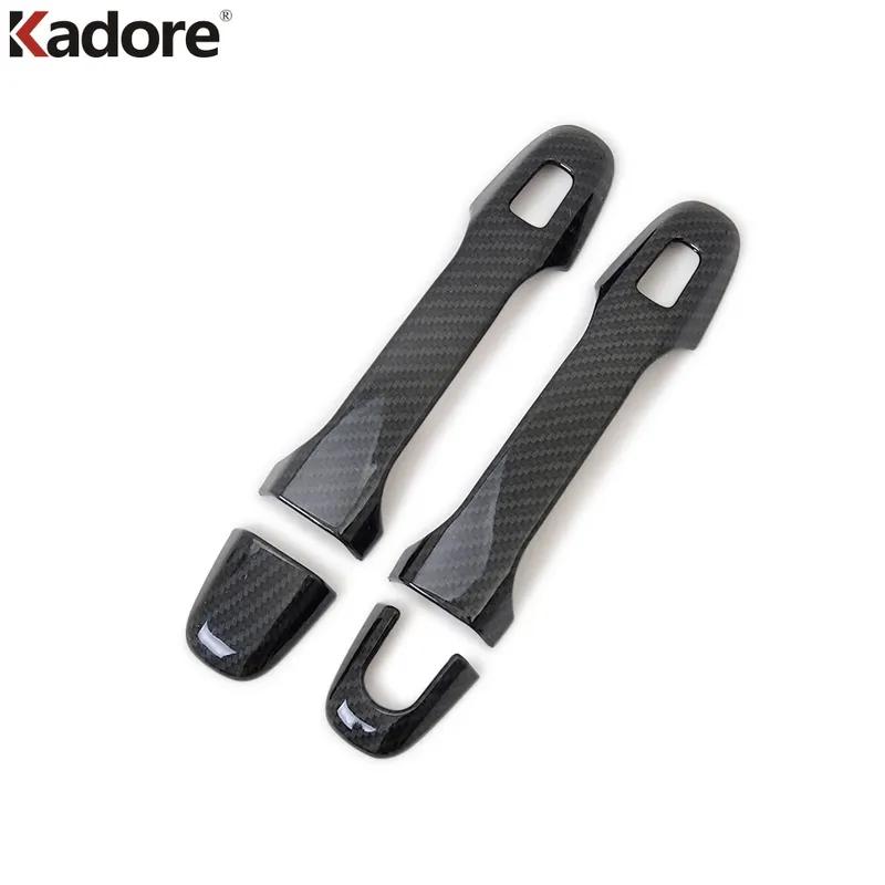 Front Door Handle Cover Trim For Toyota C-HR CHR 2016 2017 2018     Carbon Fiber Car Exterior Accessories