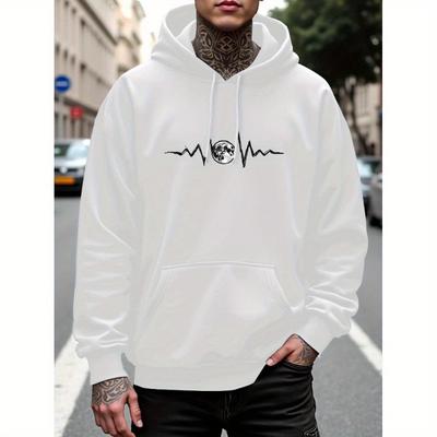 Ribbed Hem, Men's Hooded Sweatshirt, Perfect for Layering