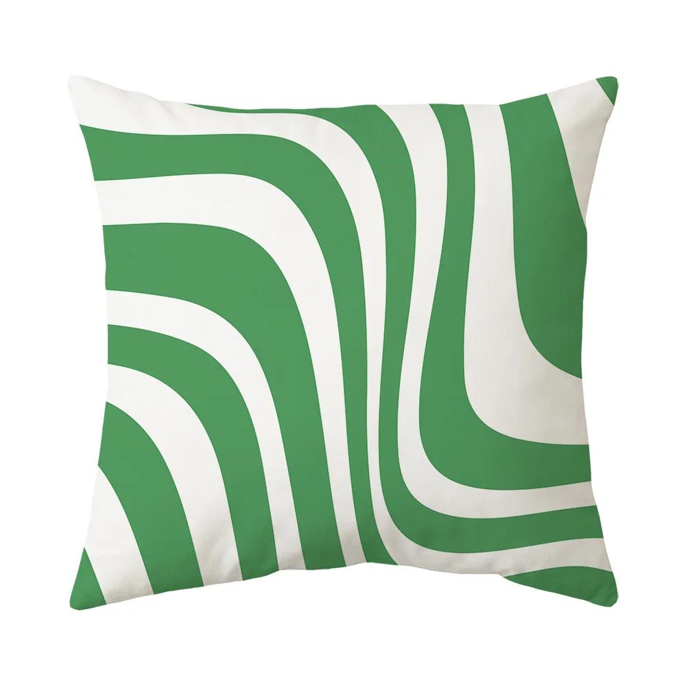 Pink Green Pillowcase 45x45cm Square Pillow Covers Art Drawing Series Pillow Cushion Cover Abstract Main Image Throw Pillow Case