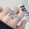 Seestern Zirkon Emaille Dopamin Retro Tropfglas Offener Ring Damen Süß Kühl Leichter Luxus Ring mit Hohem Tragegefühl Trend