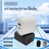 PD20W Dual Port Fast Charger for Apple Phones, USB-A + USB-C