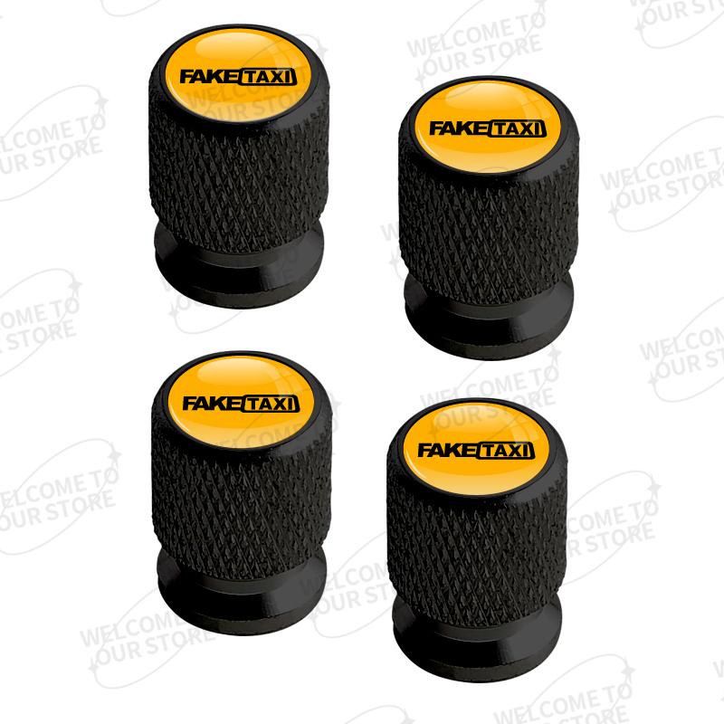 

Aluminum For Fake Taxi Logo Opel Ford MG Peugeot Kia Chrysler Lada 4pcs Car Decor Wheel Tire Valve Caps Stem Cover Accessories