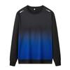 Gradient Hoodie Men's Running Long Sleeved T-shirt Loose Outdoor Hiking Sportswear