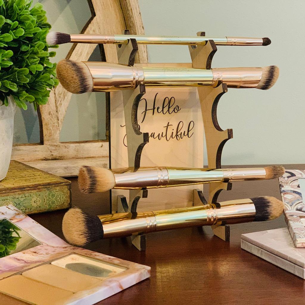 Makeup Brush Pencil Pen Display Stand 6 Rooms Rack Holder