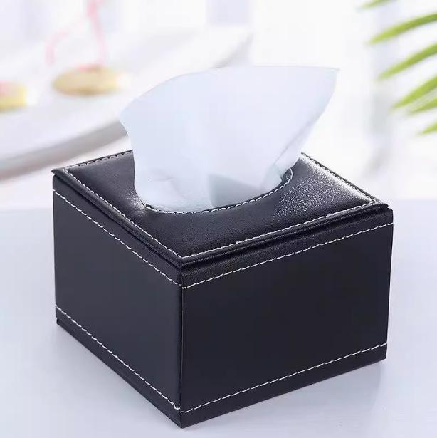 Custom Leather Tissue Box with Personalized Logo for Restaurants, Hotels, Homes, and Cars