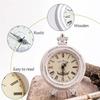 Vintage Table Clock Wood Small White Desk Clock Silent No Ticking Battery Operated Rustic Farmhouse Decor Retro Clock