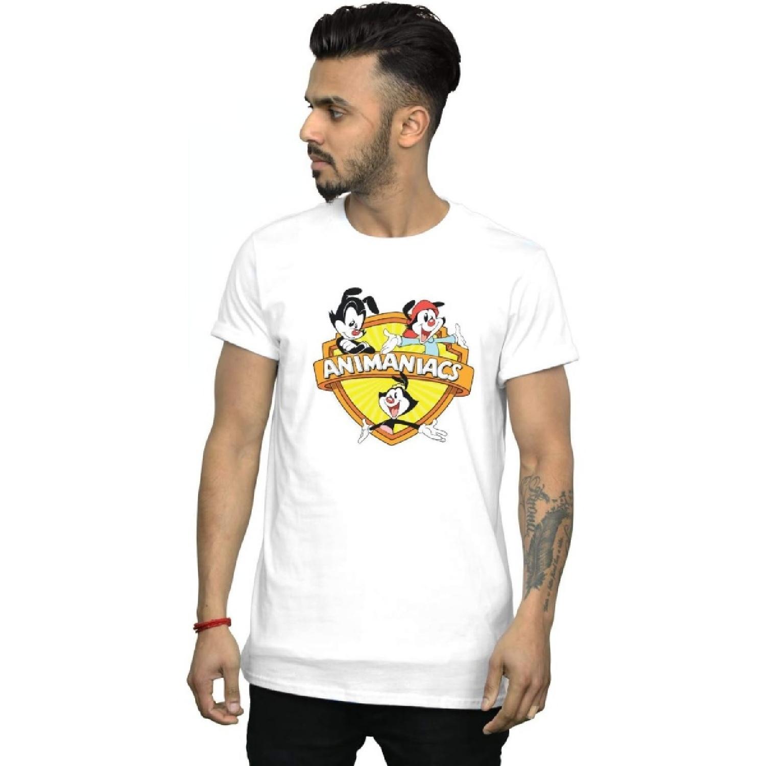 

Absolute Cult Animaniacs Men s Logo Crest T-Shirt XXXXXL білий