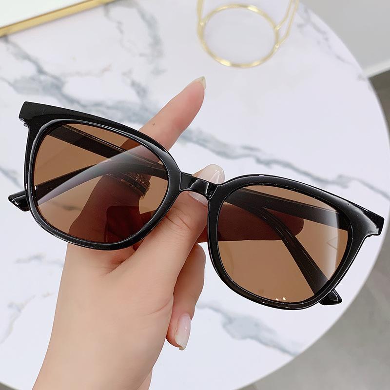 Retro Women'S Sunglasses Plain Driving Sunshade Sunglasses Men'S Square Glasses