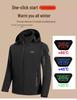 21st District Smart Beheizte Softshelljacke - USB Elektrische Fleecegefütterte Windjacke für Outdoor Radfahren & Angeln Wärme