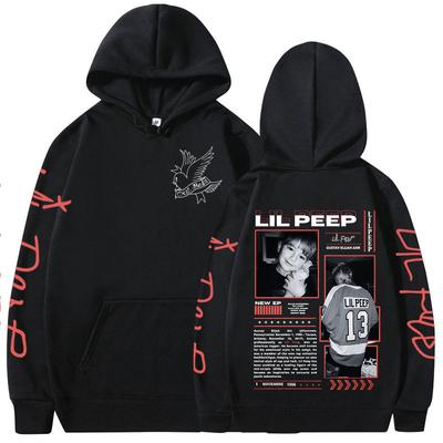 Moletom Rapper Lil Peep Crybaby Hellboy Moda Hip Hop Retrô Moletons Roupas Masculinas Mangas Longas Oversized Pulôveres de Lã