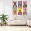 Fashion Animal Tyrannosaurus Fashion Funny Poster Print Club Wall Art Canvas Zebra Illustrated Living Home Painting Home Decor