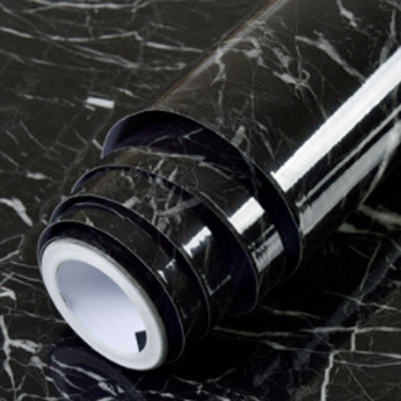 Marble Wall Stickers Wallpaper, Kitchen Countertops Cabinets Furniture Self-adhesive Wallpaper, PVC Greaseproof Stickers