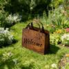Rustic Wedding Signage Handbag Shaped Metal Hanging Planter Welcome Sign  Farmhouse Decor