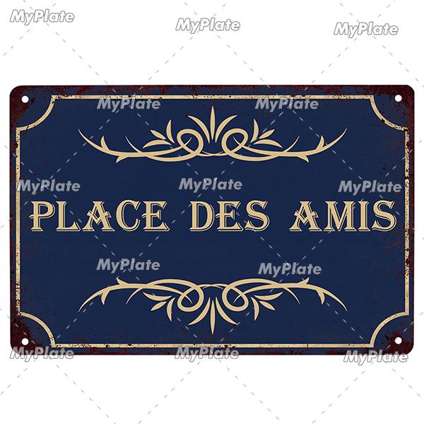 France Poster Vintage Plaque Tin Sign Metal Sign Wall Decor For Bar Plate Crafts Art Poster Custom