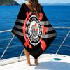 Sport Club Football Crest Printed Beach Towel, Super Soft Microfiber, Perfect Gift Birthday, for Pool, Beach, Travel, for family and friends